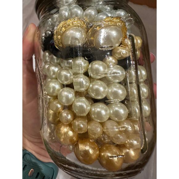Mystery Jewelry Jar Pearl Beauty Victorian Castlecore 20 Pieces - Picture 6 of 9
